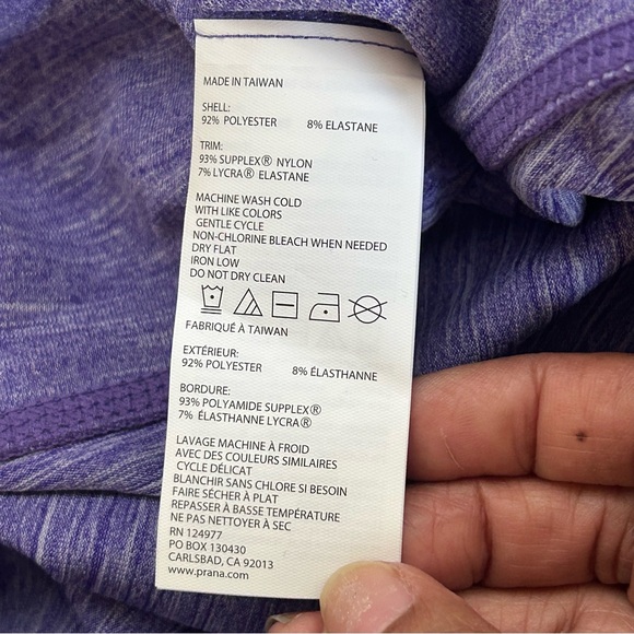 Prana Tori Capri Leggings Bundle of 2 Teal Lavender Heather Yoga Activewear Sz S - Picture 7 of 12